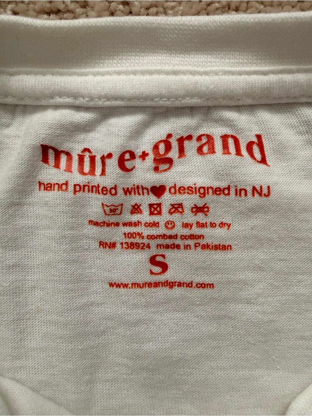 Capri Italy White Graphic Tee with Orange Print - Picture 2 of 3